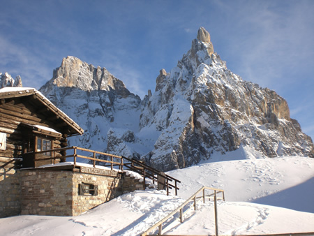 Il Cimon della Pala in Inverno visto da Baita Segantini